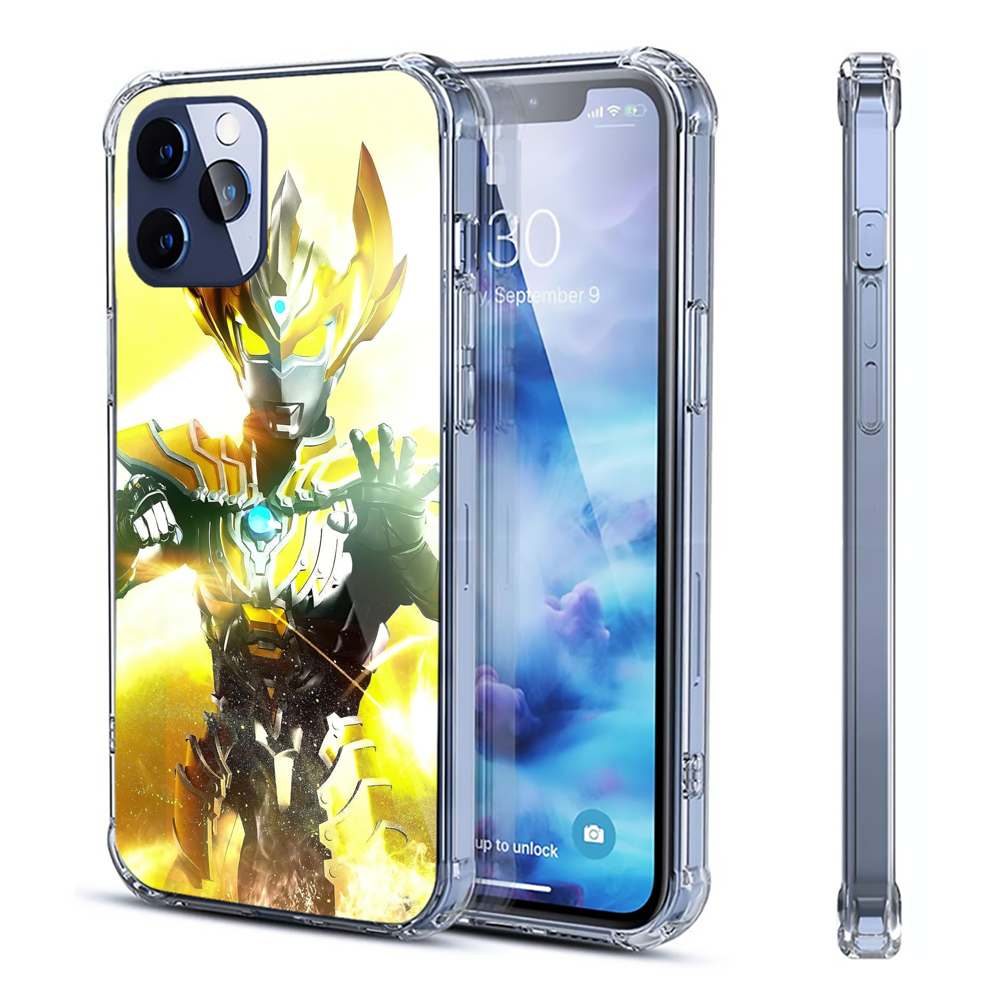 （画像用） ウルトラマン Ultraman 【iPhone 12シリーズ対応】透明スマホケース（クリアソフトケース）
